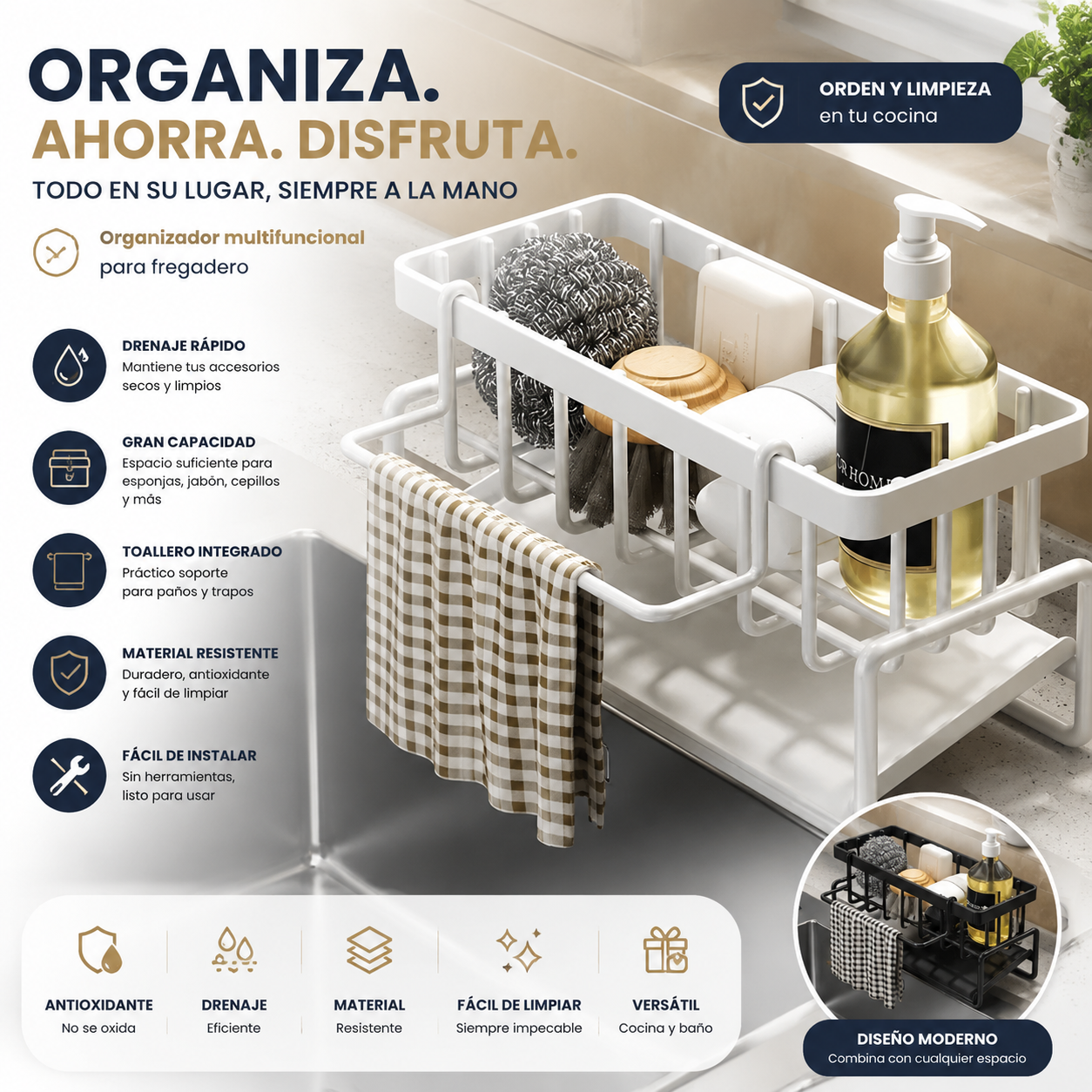 Organiza tu fregadero en segundos y elimina el desorden